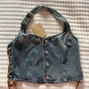 Grlfrnd Denim Corset Top